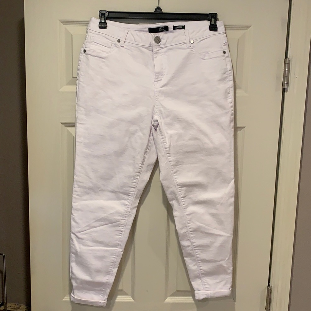 1822 : White Denim Jeans, size 14 / 14W - Adrianna